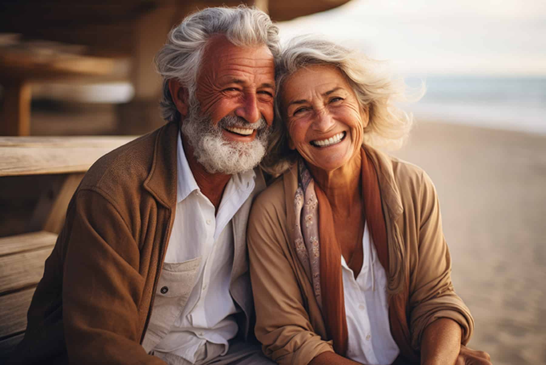 Couple smiling after getting a routine oral cancer exam in Murfreesboro, TN